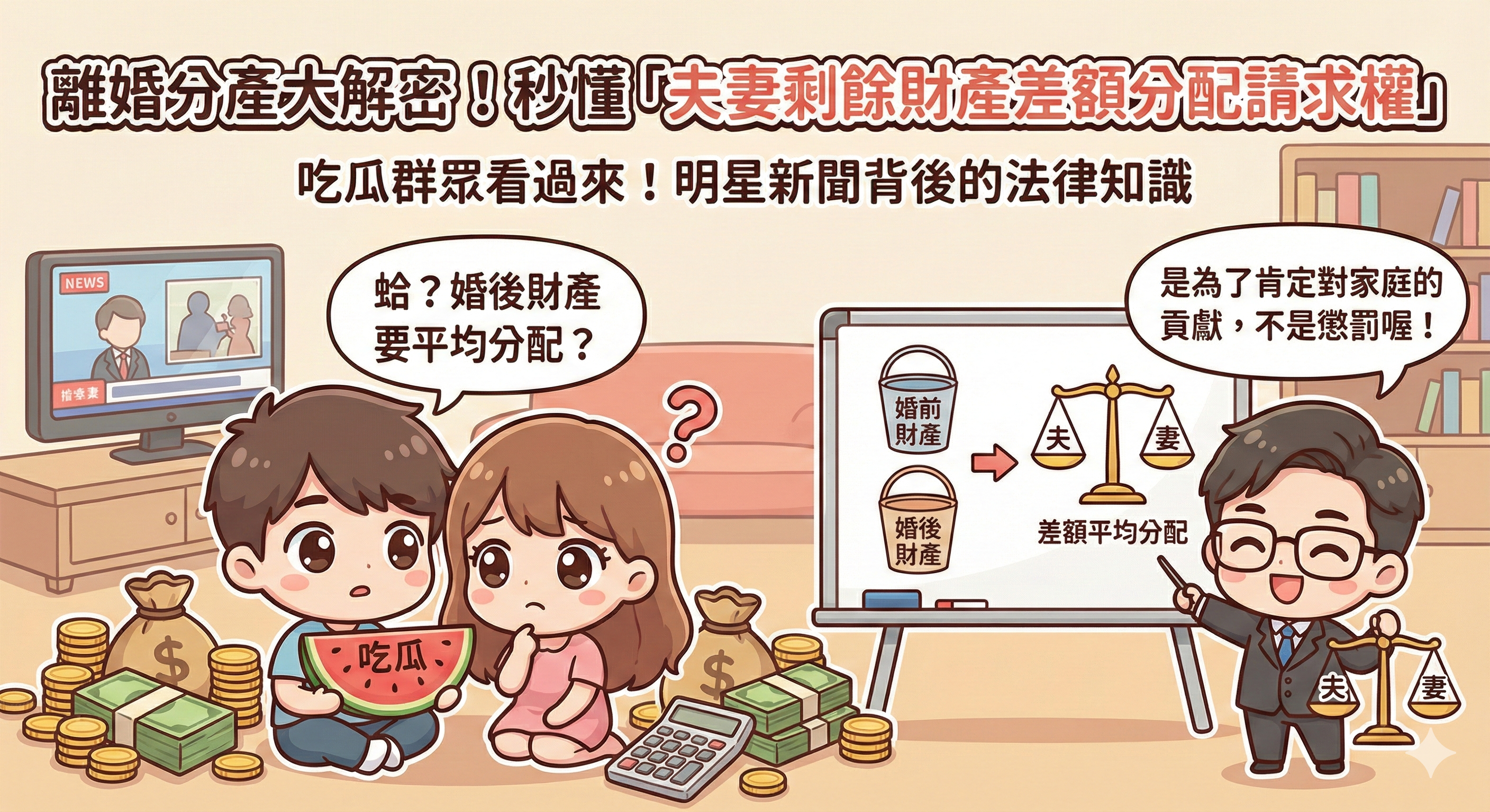 婚姻到最後只剩下數字:淺談夫妻剩餘財產差額分配請求權