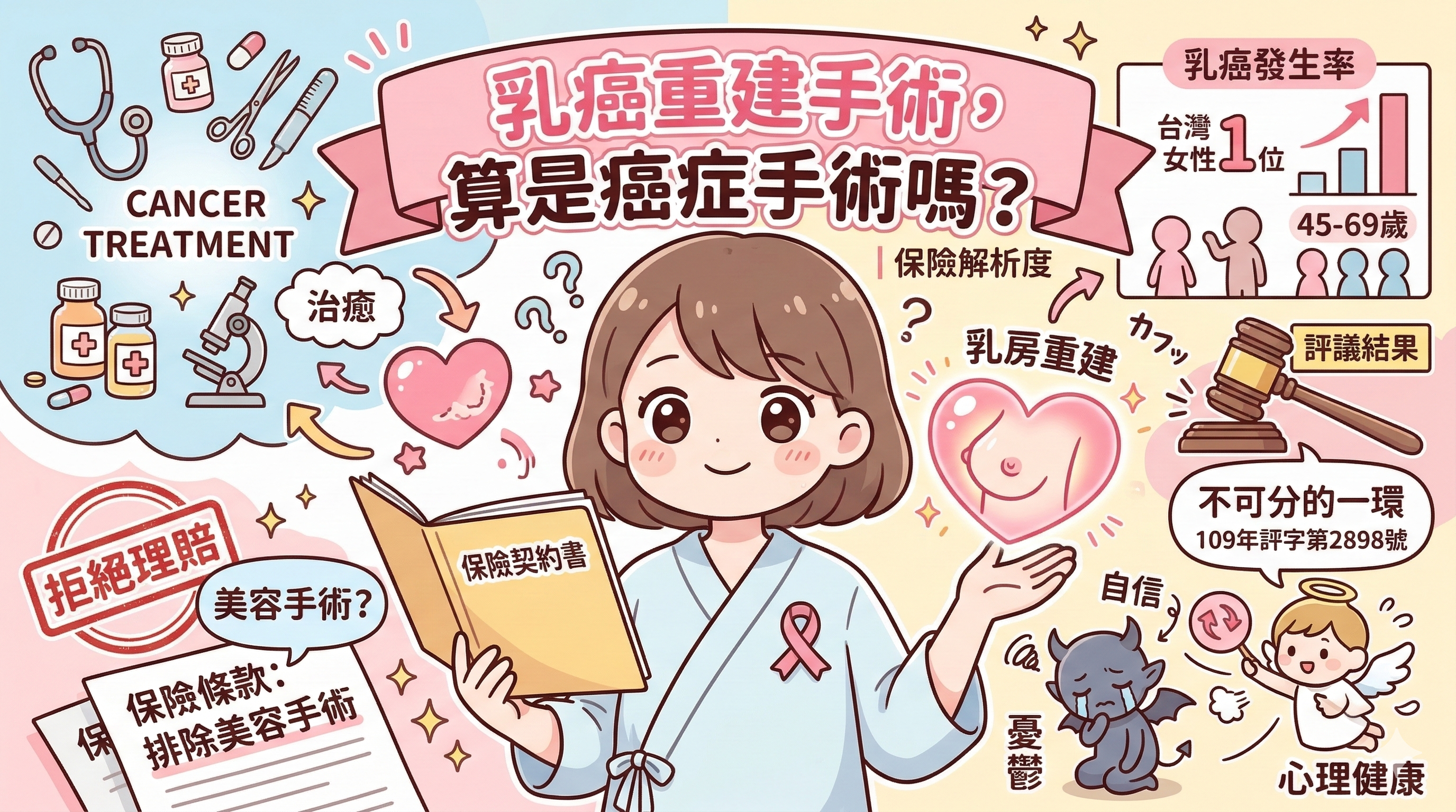 乳癌重建手術，算是癌症手術嗎？｜保險解析度
