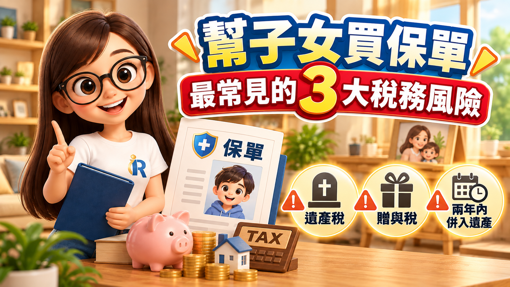 幫子女買保單,最常見的三個稅務風險