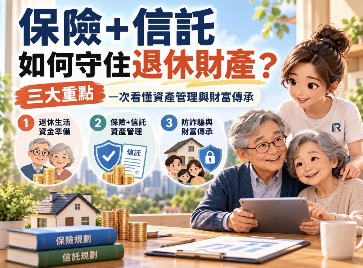 保險只負責賠錢？搭配信託，才能把退休生活與財富傳承規劃得更完整！